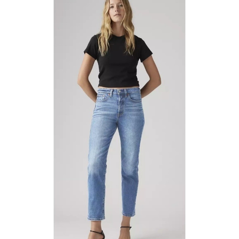 Levis Womens Wedgie Straight Button Fly Denim Jeans